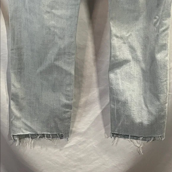 DL1961 Light Gray Boyfriend Jeans with Distressing
